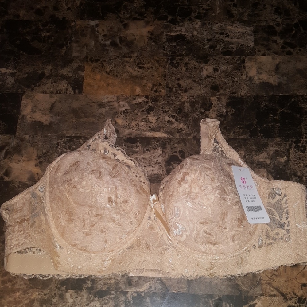 Beige Lace underwire bra